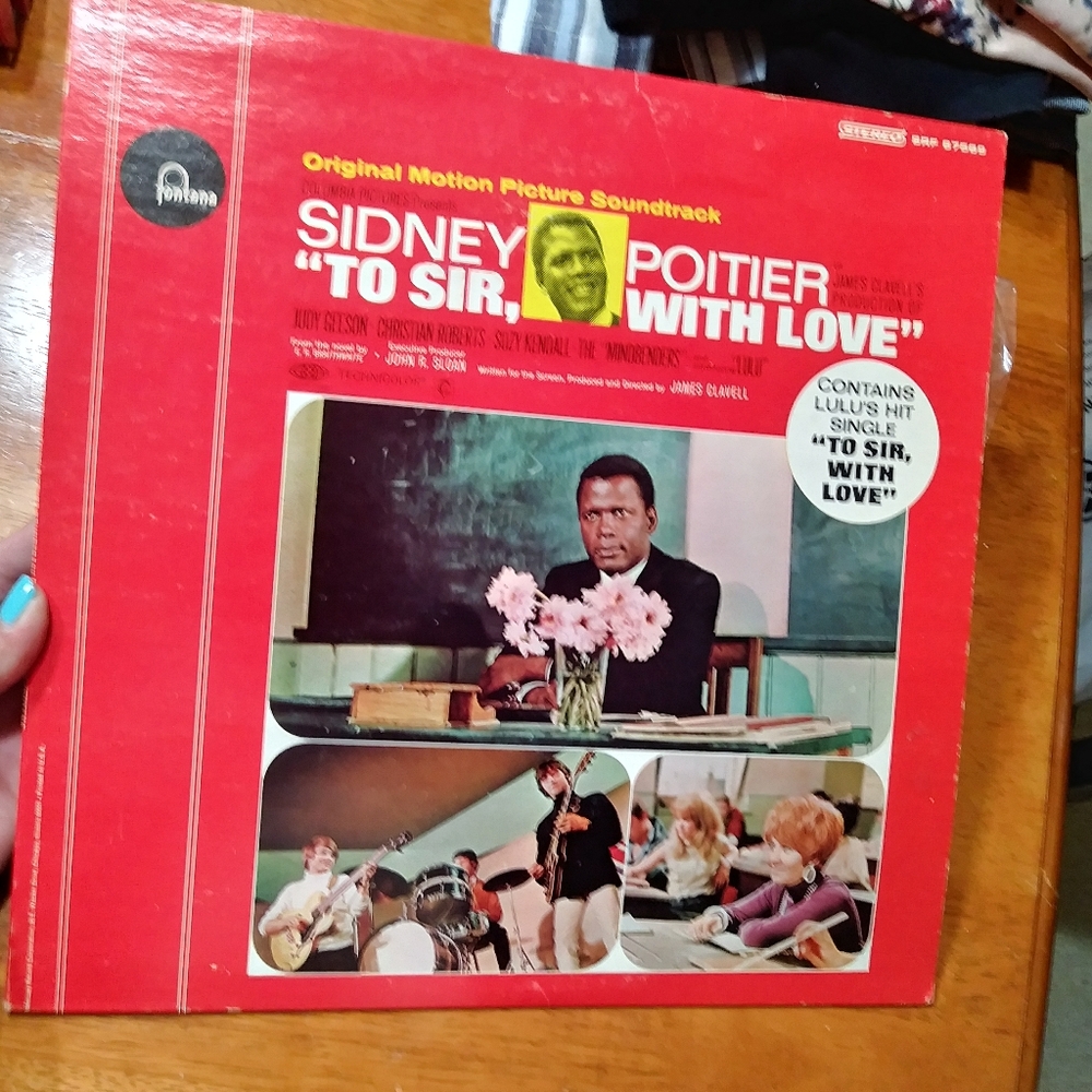 Vintage 1967 Sidney Poitier To Sir with Love Vinyl Record